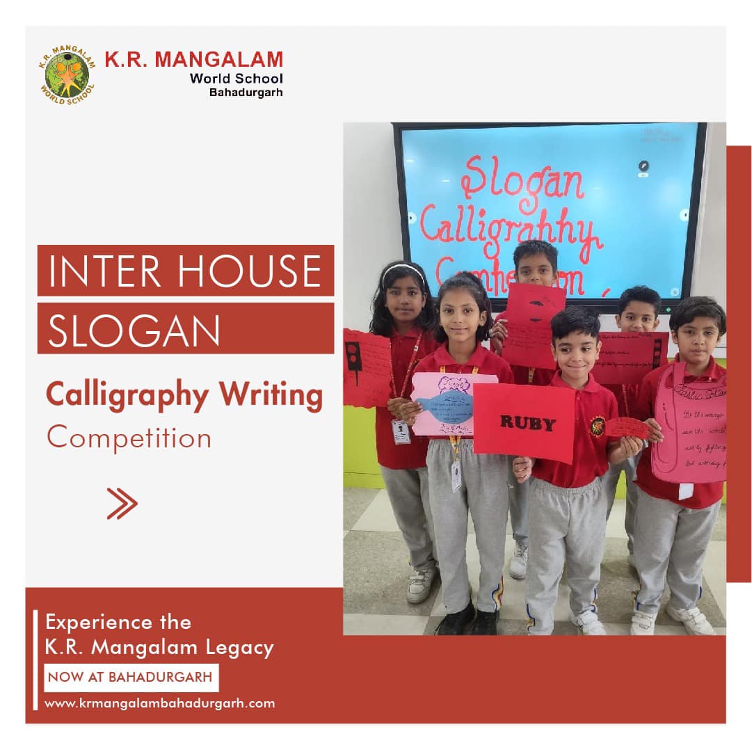 Inter House Slogan Calligraphy Writing Competition